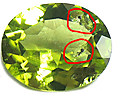 Péridot à Inclusions Péridot à Inclusions