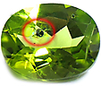 Péridot à Inclusions Péridot à Inclusions