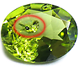 Péridot à Inclusions Péridot à Inclusions