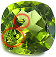 Péridot à Inclusions Péridot à Inclusions