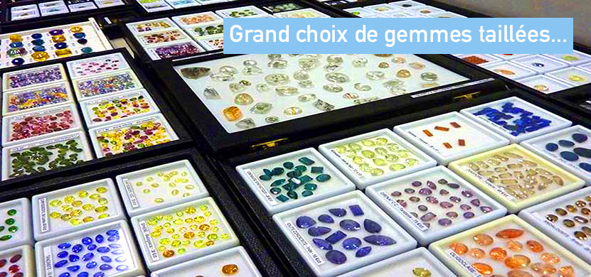 gemmes fines et pierres précieuses taillées