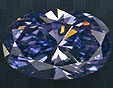 diamant bleu profond naturel