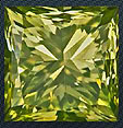 diamant vert-jaune naturel