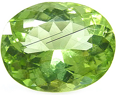 Peridot avec linclusions de ludwigite du Pakistan