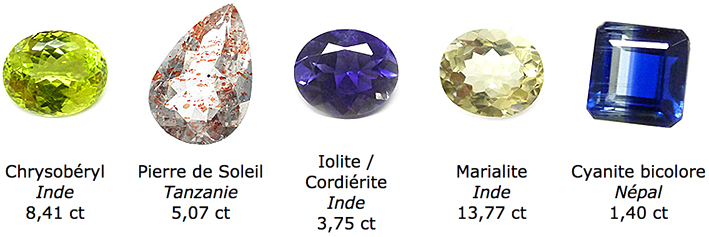 pierres gemmes rapenées des Indes 2012
