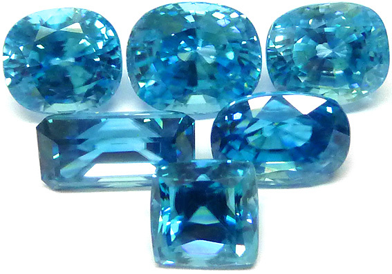 zircon bleu du cambodge