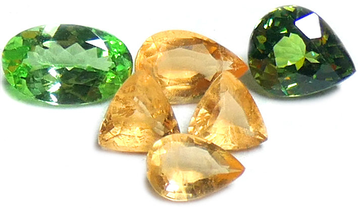 sodalite demantoide grenat menthe