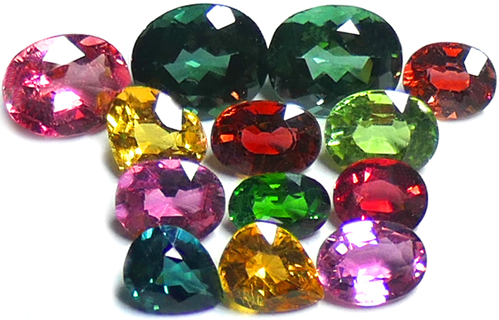 tourmaline polychrome multicolore