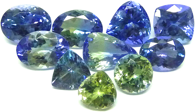 tanzanites naturelles de tanzanie