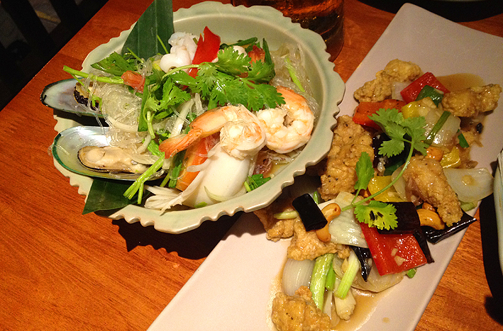 fruits de mer crevettes à la thailandaise