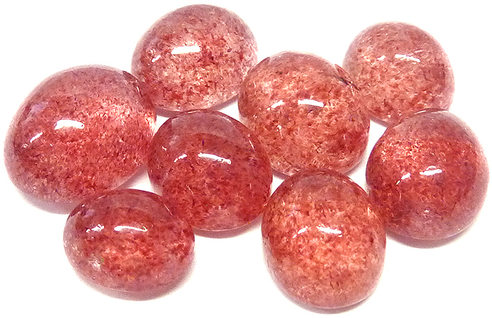 quartz fraise avec inclusions de piemontite