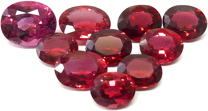 spinelles rouges de Birmanie Myanmar