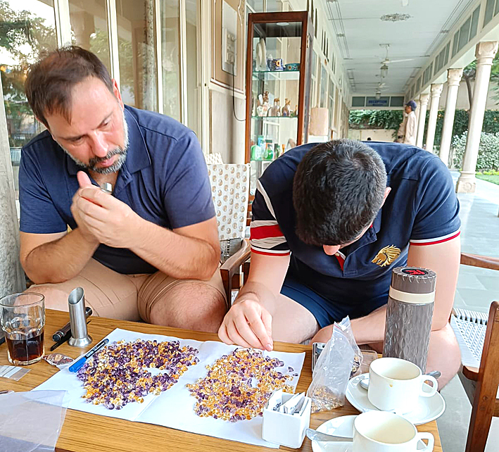 tri de pierres gemmes a jaipour