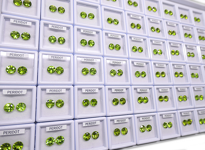 paire de peridot olivine
