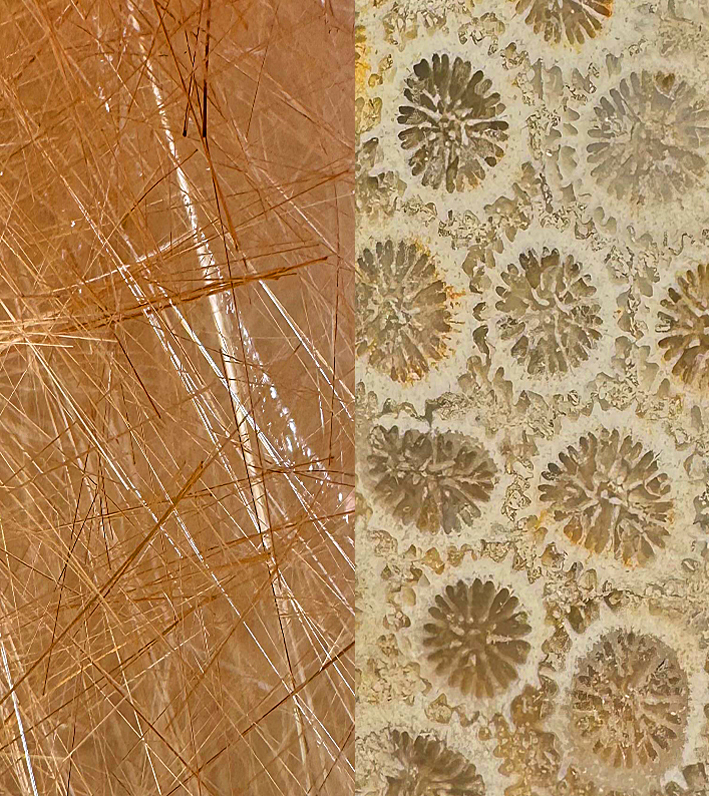 textures minerales avec rutile