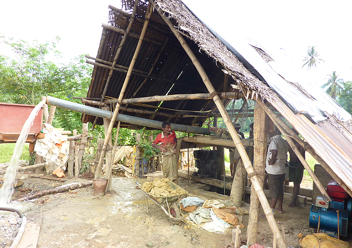 mine et gisement Pelmadulla Sri Lanka