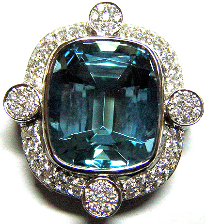 broche aigue-marine