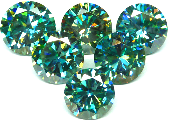 moissanite bleue
