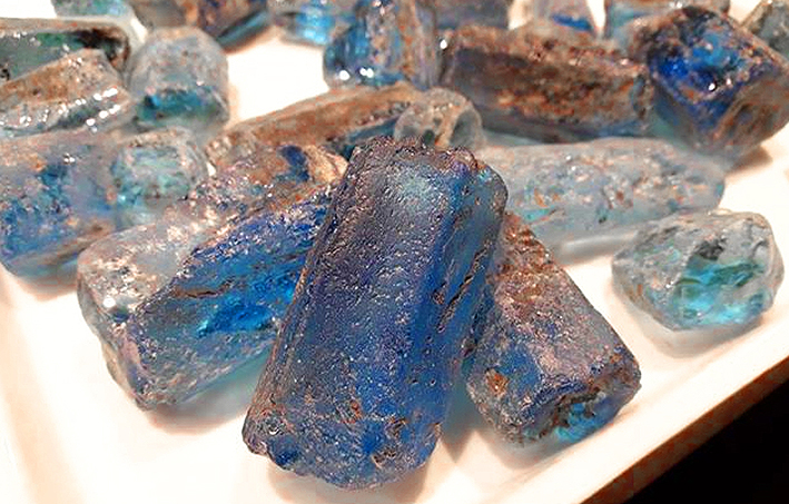 verre imitation aigue marine