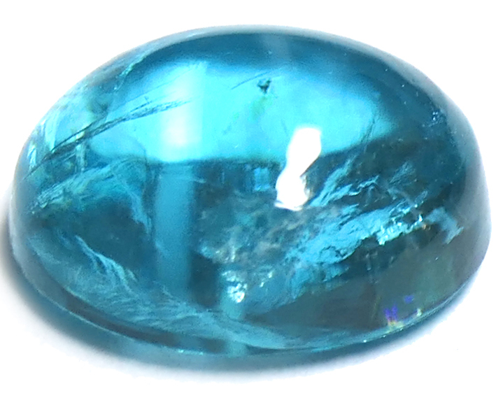 Apatite Bleue Néon – Pierre Semi-précieuse Naturelle De Madagascar – Taille Ovale, Qualité Top