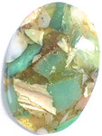 Chrysoprase & Opale amalgam�es
