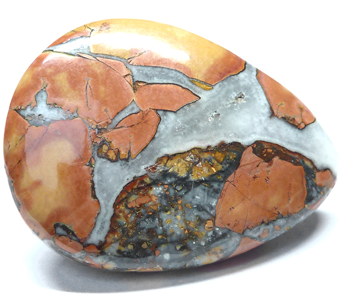 Pendentif En Jaspe Maligano Nemo Naturel - Cabochon 64 Carats, Provenance Indonésie