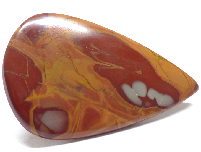 Pierre Brute Jaspe Noreena Rouge 22,00 Cts - Cabochon Ovale Naturel, Pour Bijouterie