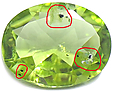 Péridot à Inclusions Péridot à Inclusions