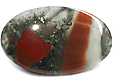 Quartz � H�matite et Pyrite