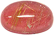 Quartz Rutile sur Rhodonite