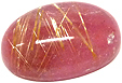 Quartz Rutile sur Rhodonite