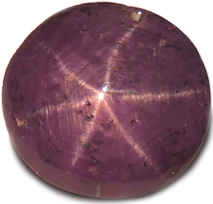 Rubis étoilé Synthétique (Verneuil) 10x8mm - 4 Carats - Neuf Sans Emballage