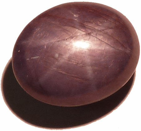 Rubis étoilé Synthétique (type Verneuil) - Dimensions 10x8mm, 4 Carats - Neuf Sans Emballage