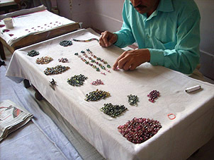 tourmalines sur fil