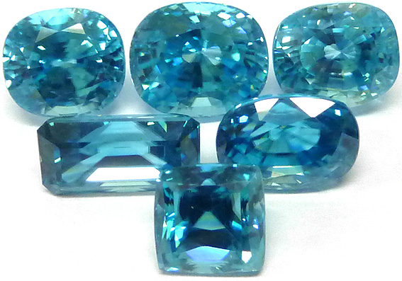 zircon bleu du cambodge