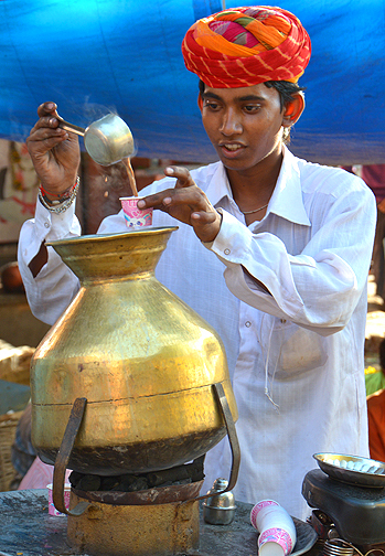 serveur th&eacute; tchai jaipur